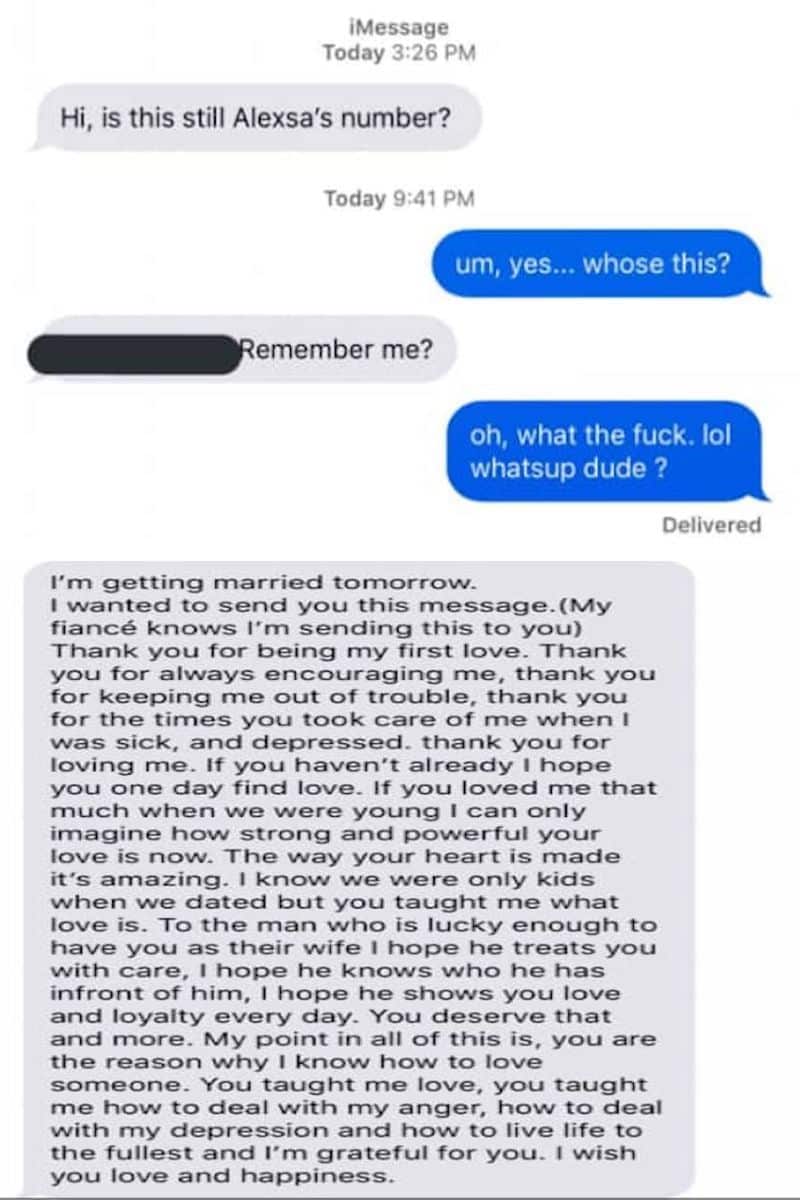 Juste avant le mariage, cet homme futur marié a envoyé à son ex un message devenu viral